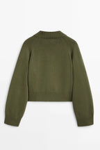Women's Wool Blend Slim-fit V-neck Cardigan