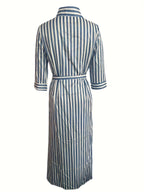 Verónica Chic Striped Maxi Dress Elevated Occasion Wear