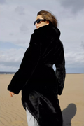Faux Mink Fur Long Loose Chic Overcoat
