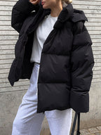 Multicolor Hooded Puffer Jacket