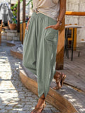 Wide Leg Cotton Loose Pencil Pants