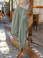 Wide Leg Cotton Loose Pencil Pants