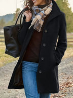 | Single-breasted knit coat