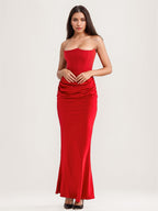 Bodycon Dresses Gray Sleeveless Pleated Chic Strapless Irregular Body-conscious Dress Sheath Dress
