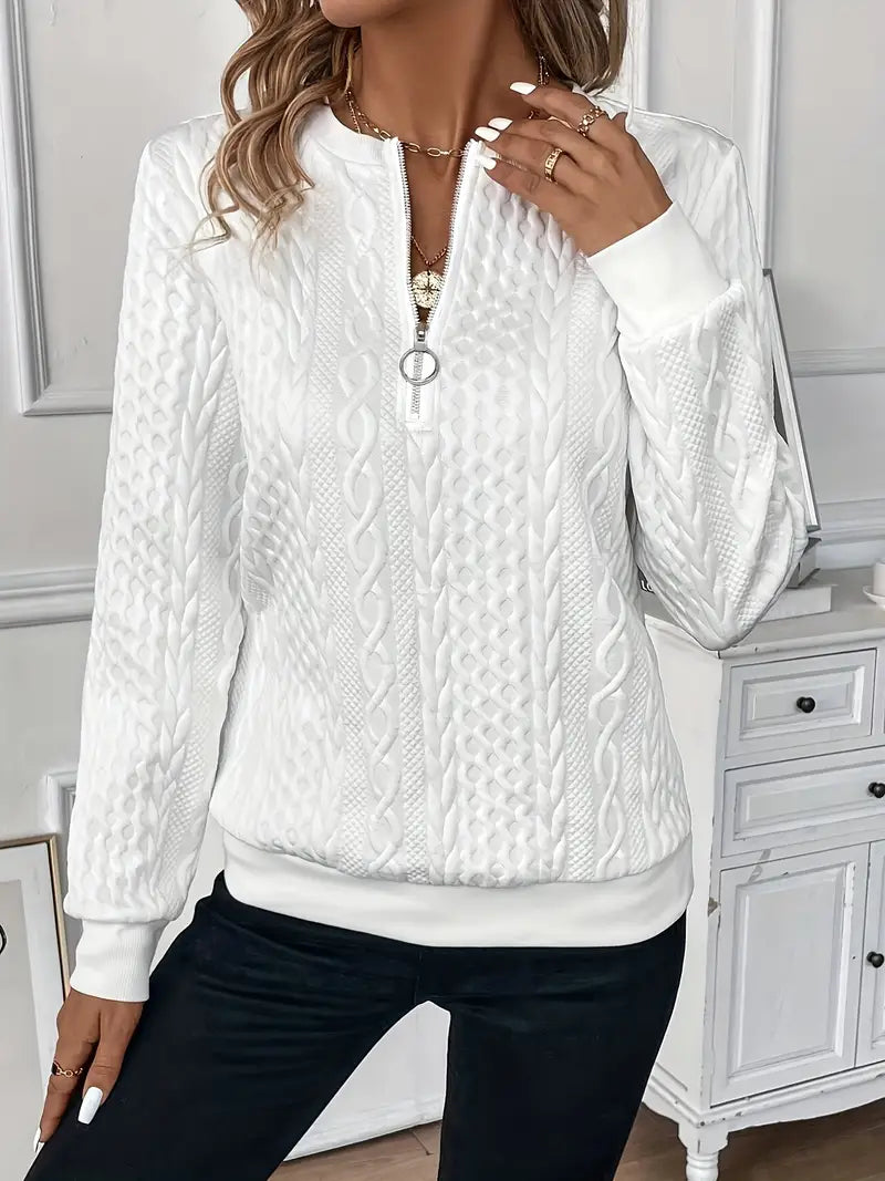 | Elegant Zip-Up Sweater