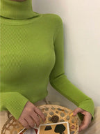High Neck Jumper Knit Top