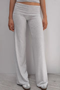Solid Wing Sequin Embroidered Casual Pants