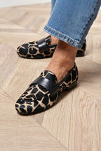 Leopard Print Low-cut Loafers