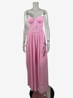 Pleated Corset Bustier Bodice Sleeveless Maxi Party Dress For Women 2026