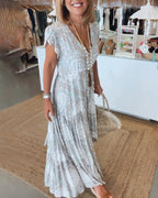 Rosalie Boutique Holiday Dress with Slit Elevated Occasion Wear