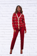 Women__ Casual V-Neck Zebra Print Cardigan
