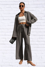 Button Up Shirt & Pants Set | Women__ Matching Outfit