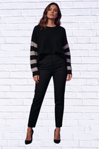 Ellis Black and Grey Sweater