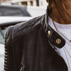 | Casual Biker Style Zipper Jacket