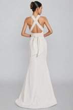 Griffin Hanging Neck Backless Maxi Dress