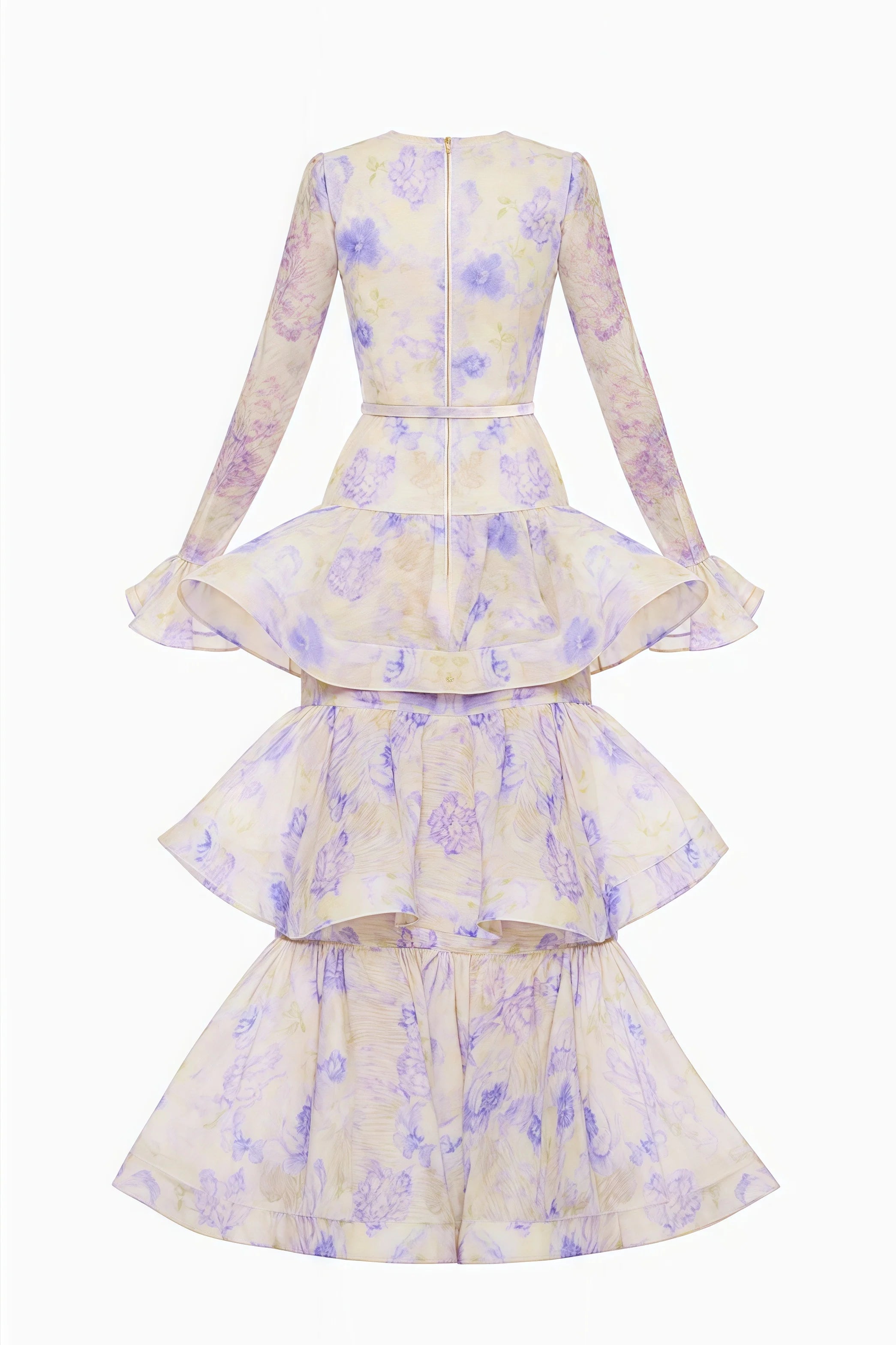 Olenf V-neck Printed Cake Maxi Dress