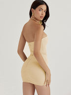 DressBetty - Articat Sexy Strapless Flower Mesh Women Dress