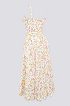 Xandra Boutique Ruched Floral Maxi Dress Premium Wardrobe Essential