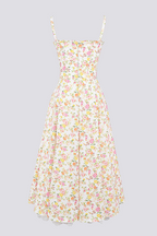 Xandra Boutique Ruched Floral Maxi Dress Premium Wardrobe Essential