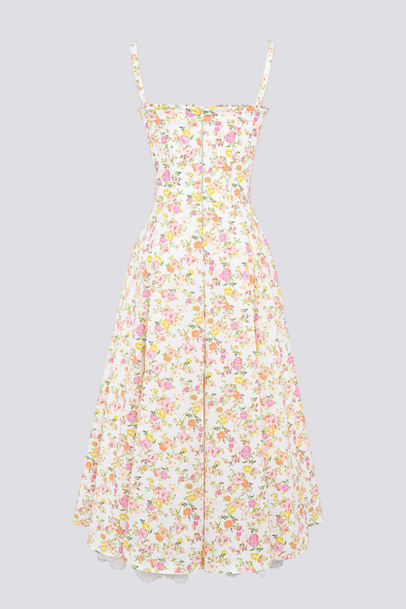 Olga Boutique Ruched Floral Maxi Dress Statement Occasion Edit