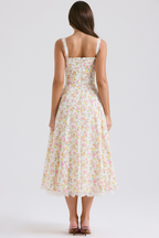 Xandra Boutique Ruched Floral Maxi Dress Premium Wardrobe Essential