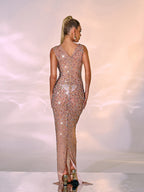 Aubriella Crytsal Embellished Maxi Dress