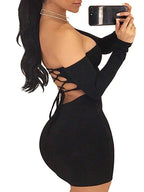 Strapless Bodycon Mini Tube Dress With Lace Up Arm Warmers