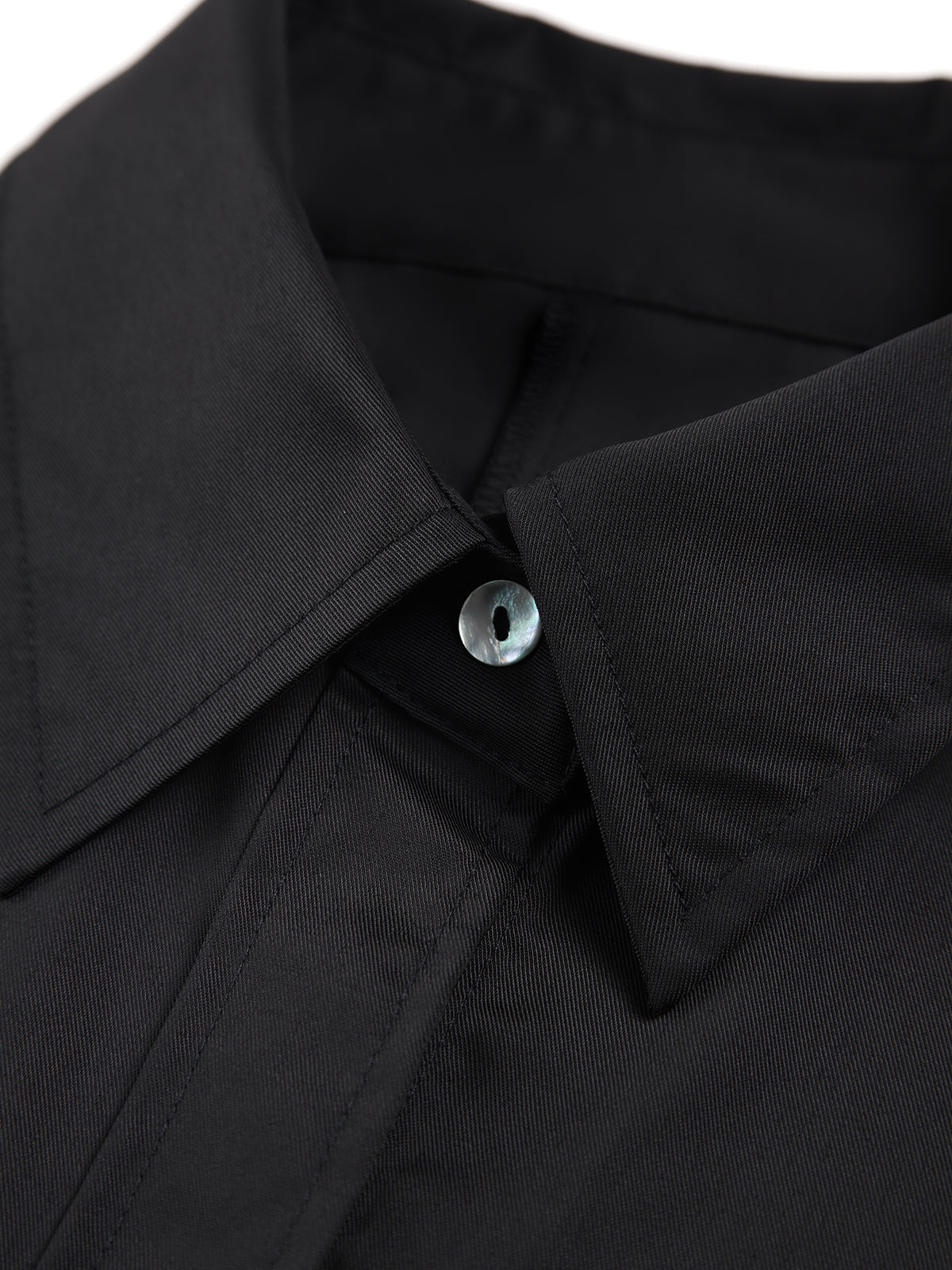 Polo Collar Button Front Patch Pocket Belted Midi Shirt Dress