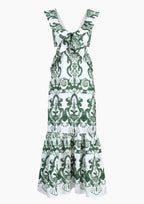 Krystel Statement Long Dress with Slit Chic Silhouette Collection