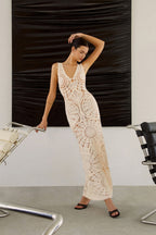 Aurora Premium Maxi Dress Made of Crochet Cut Outs Wardrobe Essential