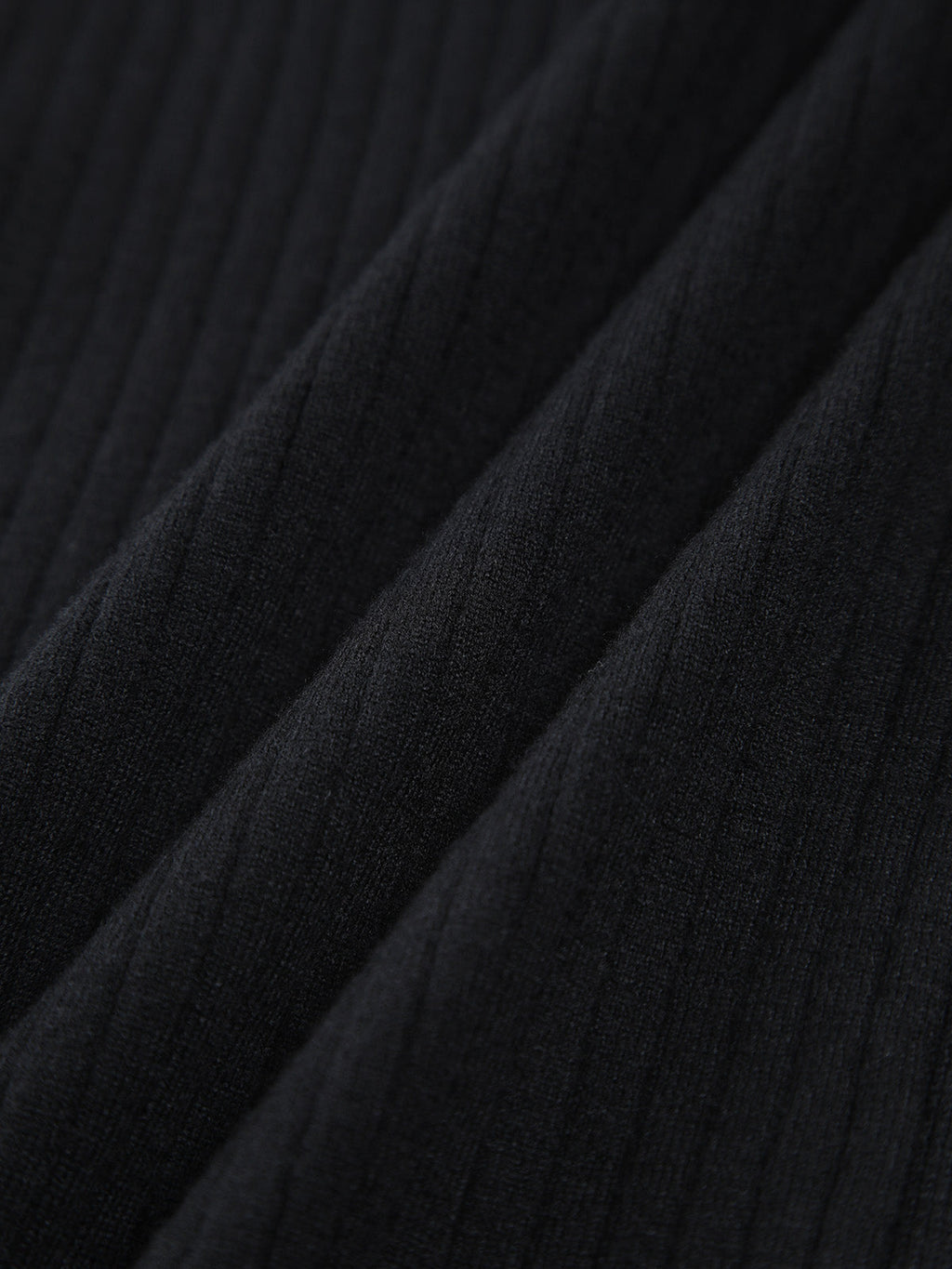 Ribbed Knit Contrast Trim Polo Collar Button Front Long Sleeve Midi Dress