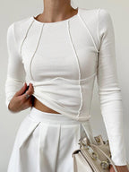 Sophie | Long Sleeve Ribbed Top