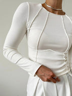 Sophie | Long Sleeve Ribbed Top