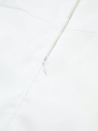 Square Neck Princess Seam Structured A-Line Midi Dress