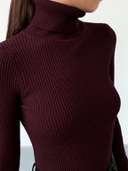 | Women’s Ribbed Turtleneck Sweater