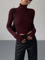 | Women’s Ribbed Turtleneck Sweater