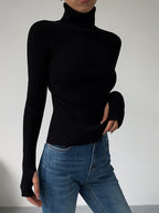 | Women’s Slim Turtleneck Stretch Top