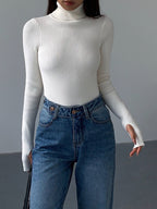 | Women’s Slim Turtleneck Stretch Top