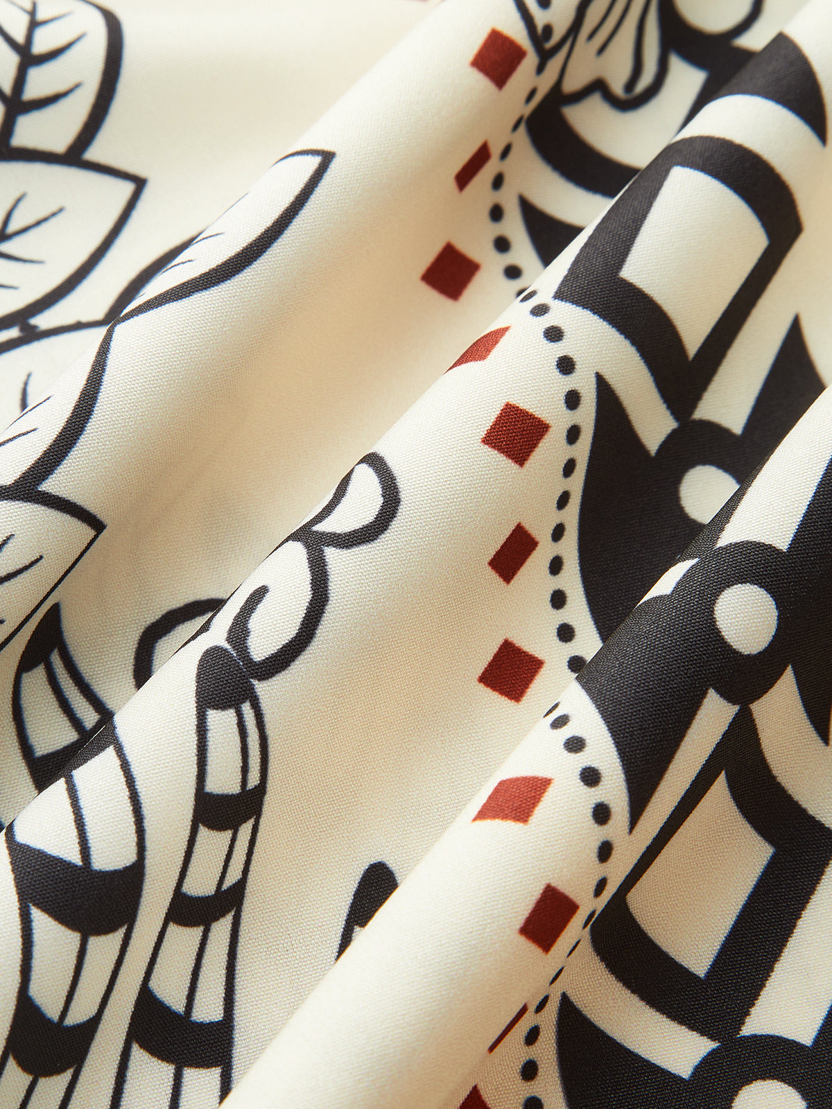 Geometric Botanical Print Smocked Bodice Spaghetti Strap Maxi Dress