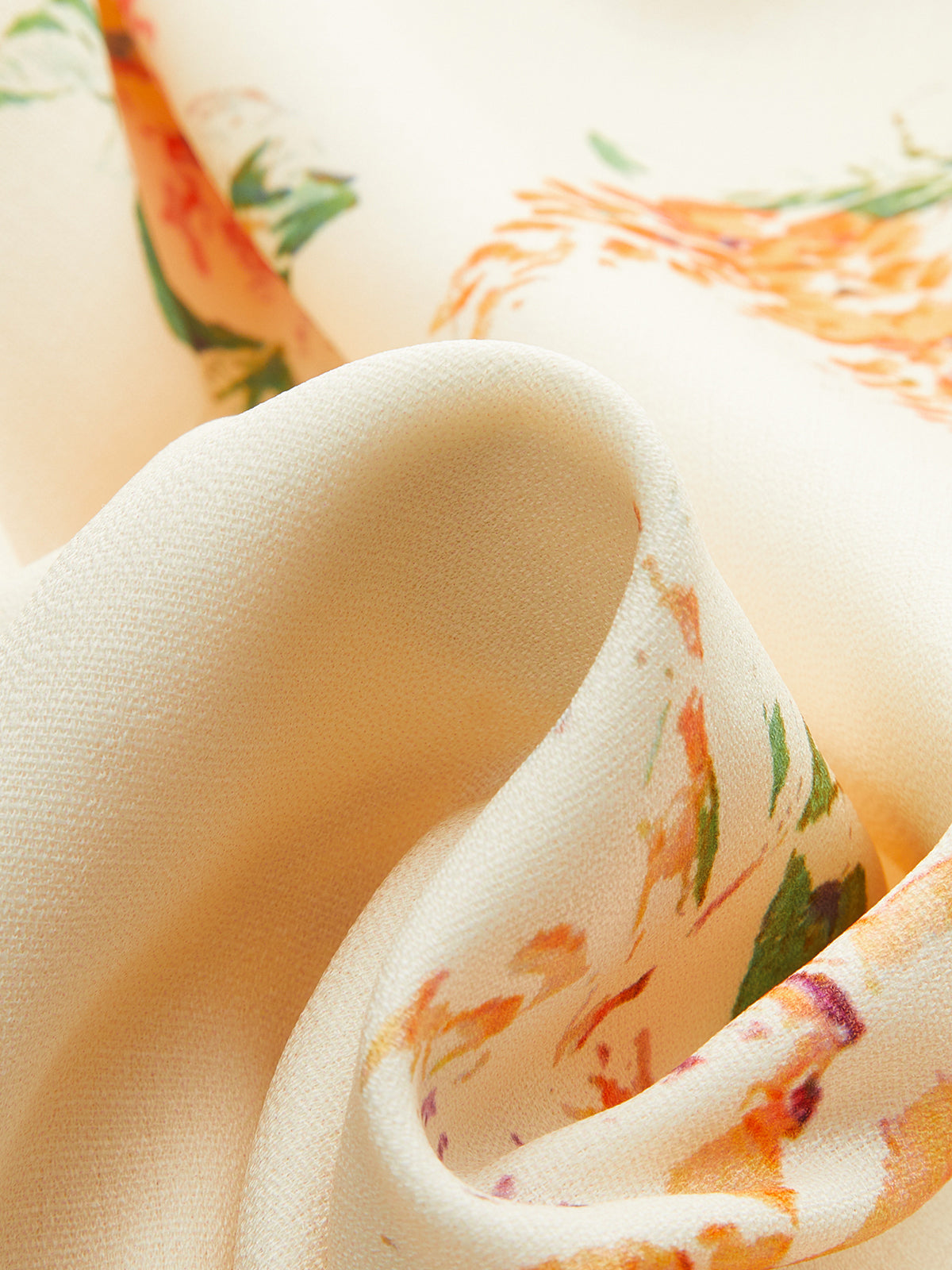 Spaghetti Strap Scallop Trim Side Cutout Smocked Waist Floral Maxi Dress