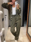 | Women's Relaxed Cardigan and Drawstring Pants Set