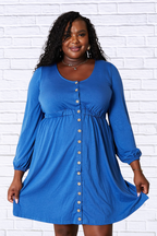 Scoop Neck Empire Waist Long Sleeve Magic Dress