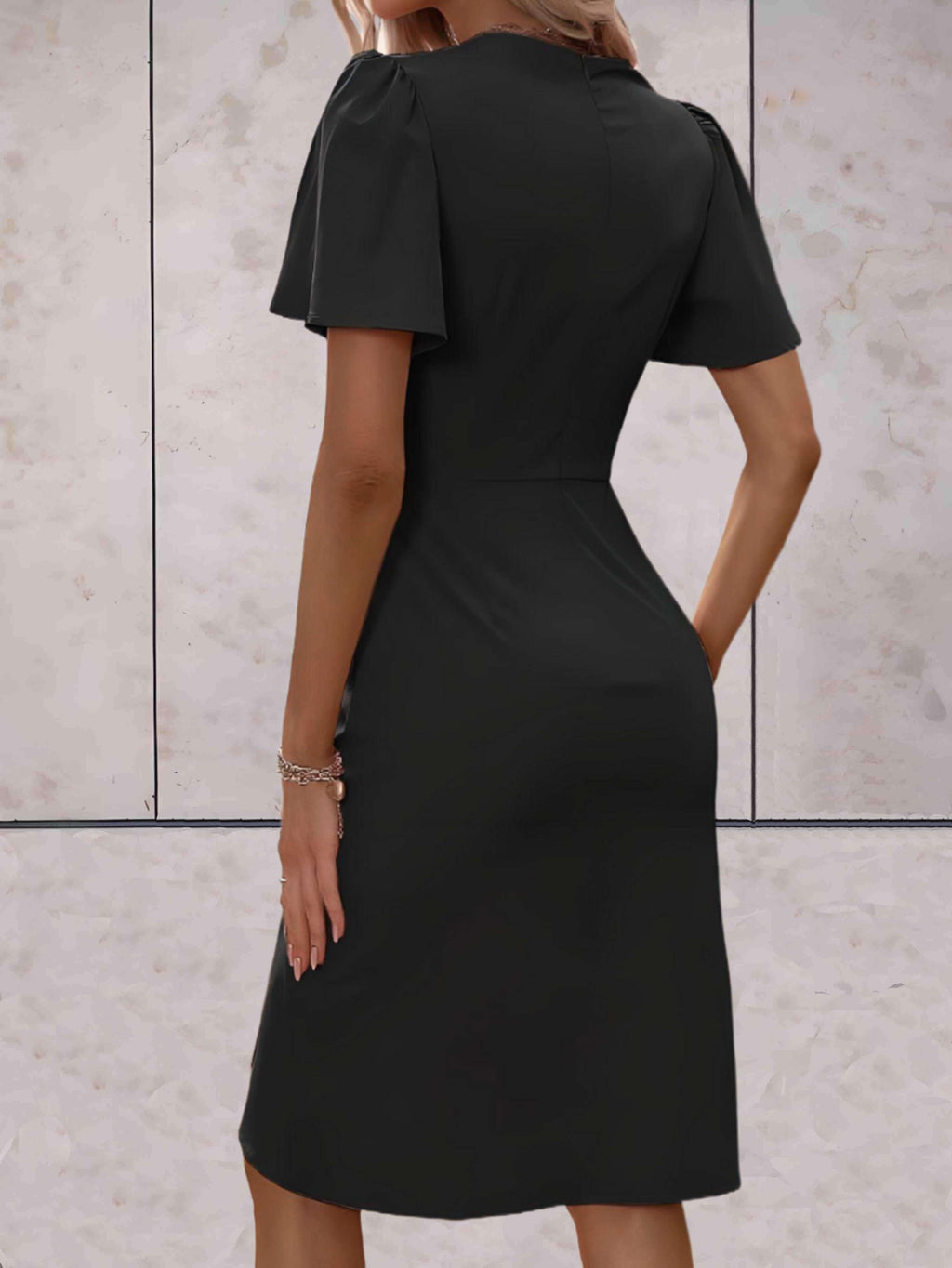 Norma Statement V Neck Wrap Dress Boutique Collection