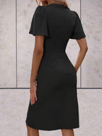 Norma Statement V Neck Wrap Dress Boutique Collection