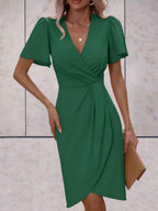 Norma Statement V Neck Wrap Dress Boutique Collection