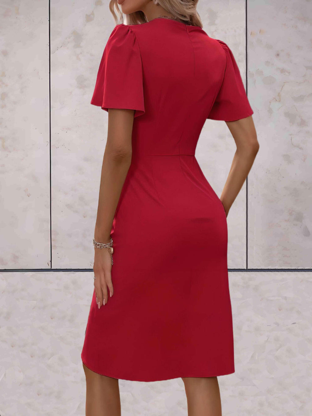 Norma Statement V Neck Wrap Dress Boutique Collection