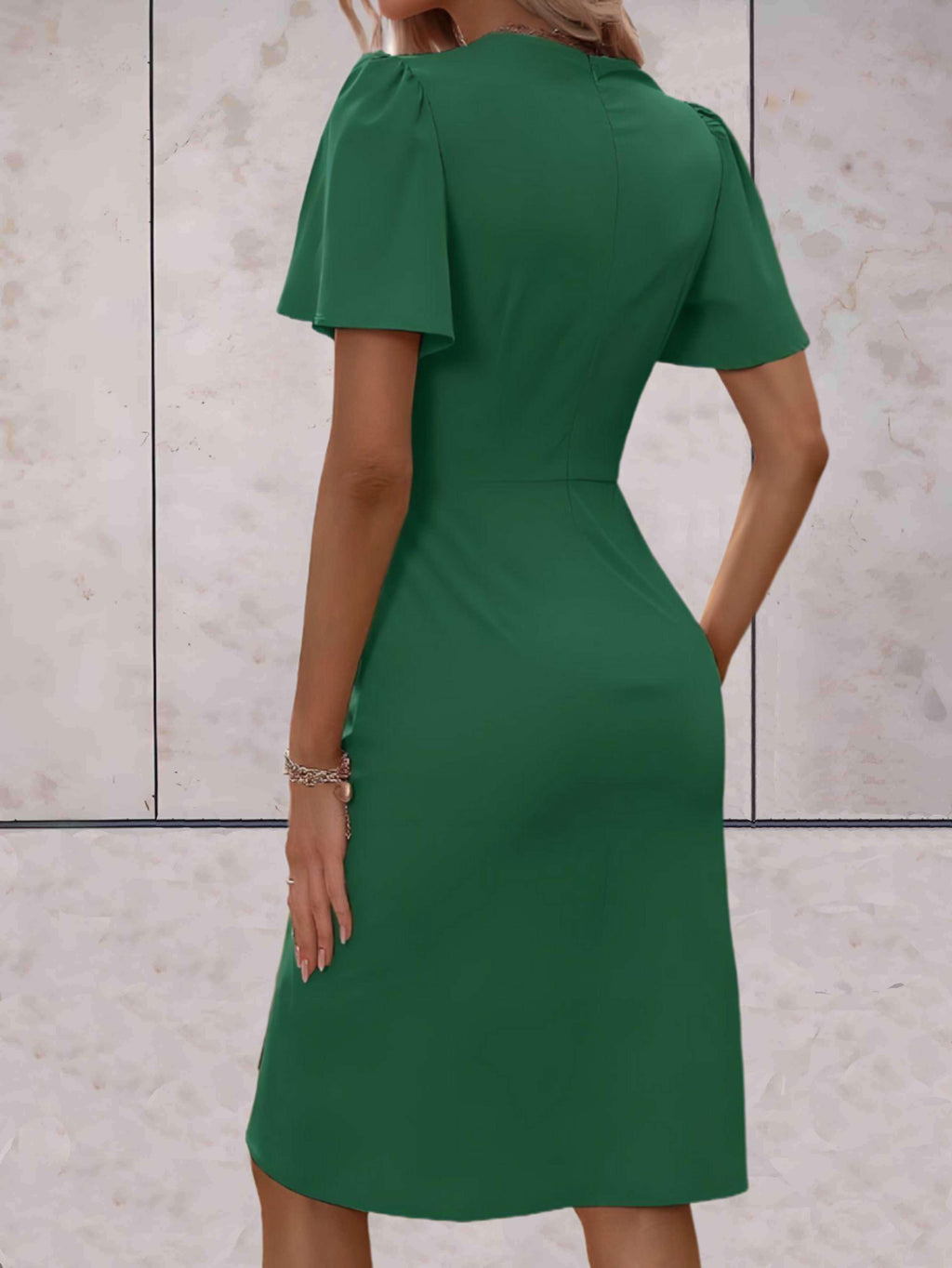 Norma Statement V Neck Wrap Dress Boutique Collection