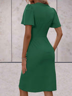 Norma Statement V Neck Wrap Dress Boutique Collection