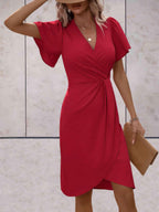 Norma Statement V Neck Wrap Dress Boutique Collection