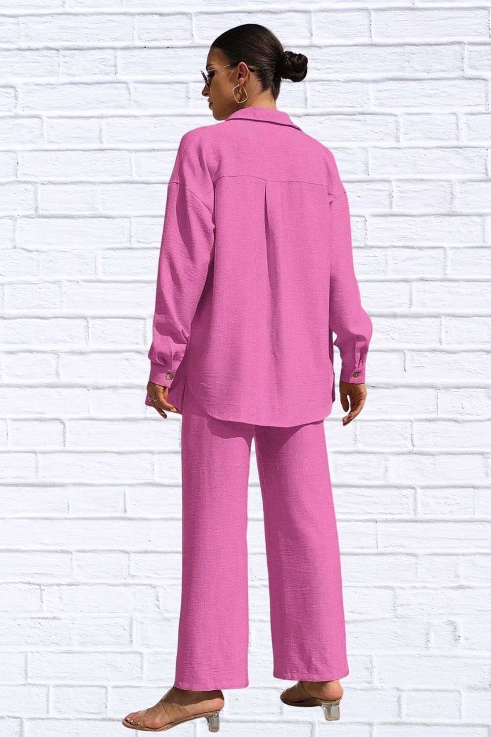 Button Up Shirt & Pants Set | Women__ Matching Outfit